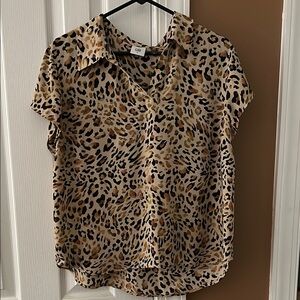 CAbi Leopard Print Blouse
